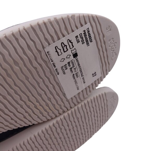 NWOB Softinos by FLY London Tin Sandals Sz 6.5 Blue Flat Slingback Cross-Band - Picture 13 of 13